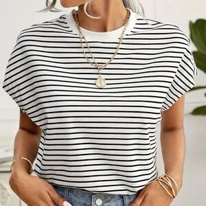 3/$30 - Striped Black and White Women's Tee
